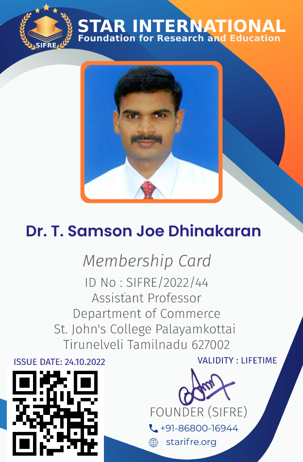 Dr. T. Samson Joe Dhinakaran