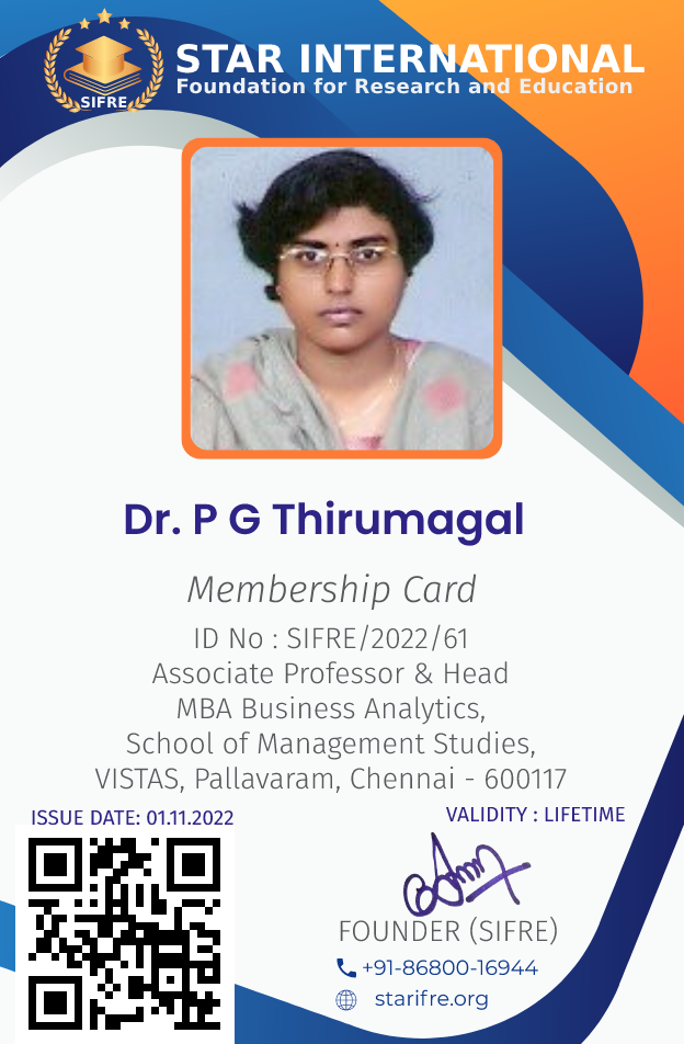 Dr. P G Thirumagal 